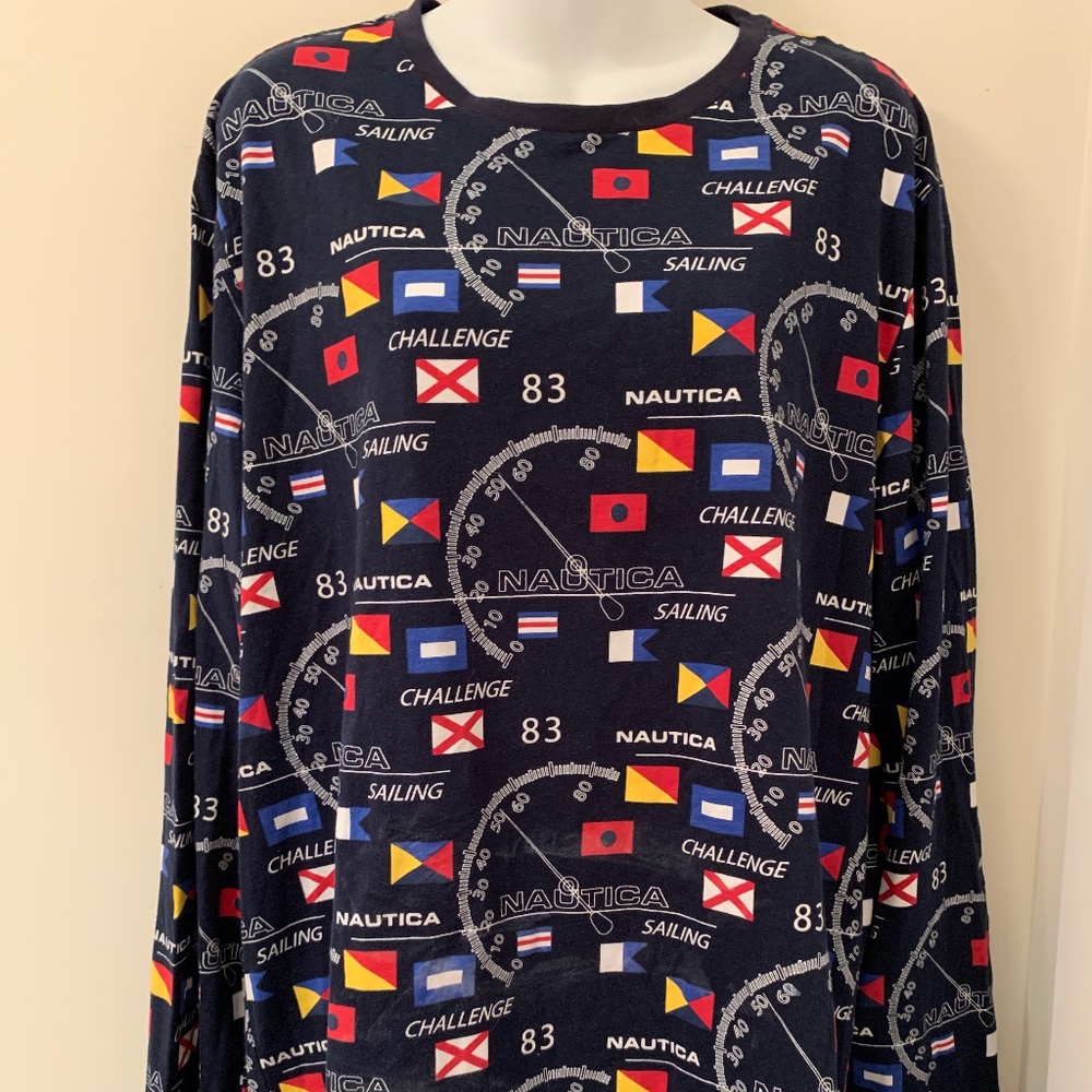 Nautica Mens LS shirt sailing challage nautical